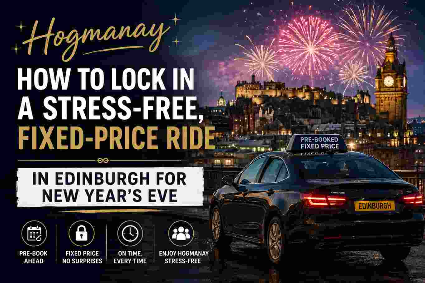Hogmanay: How to Lock In a Stress-Free, Fixed-Price Ride in Edinburgh for New Year’s Eve